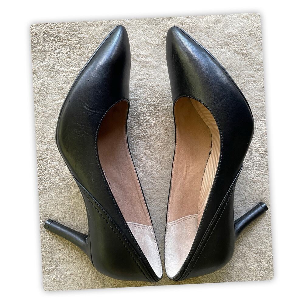 Rockport Total Motion Black Pointed Toe Heels Pumps Womens 6.5 Leather
